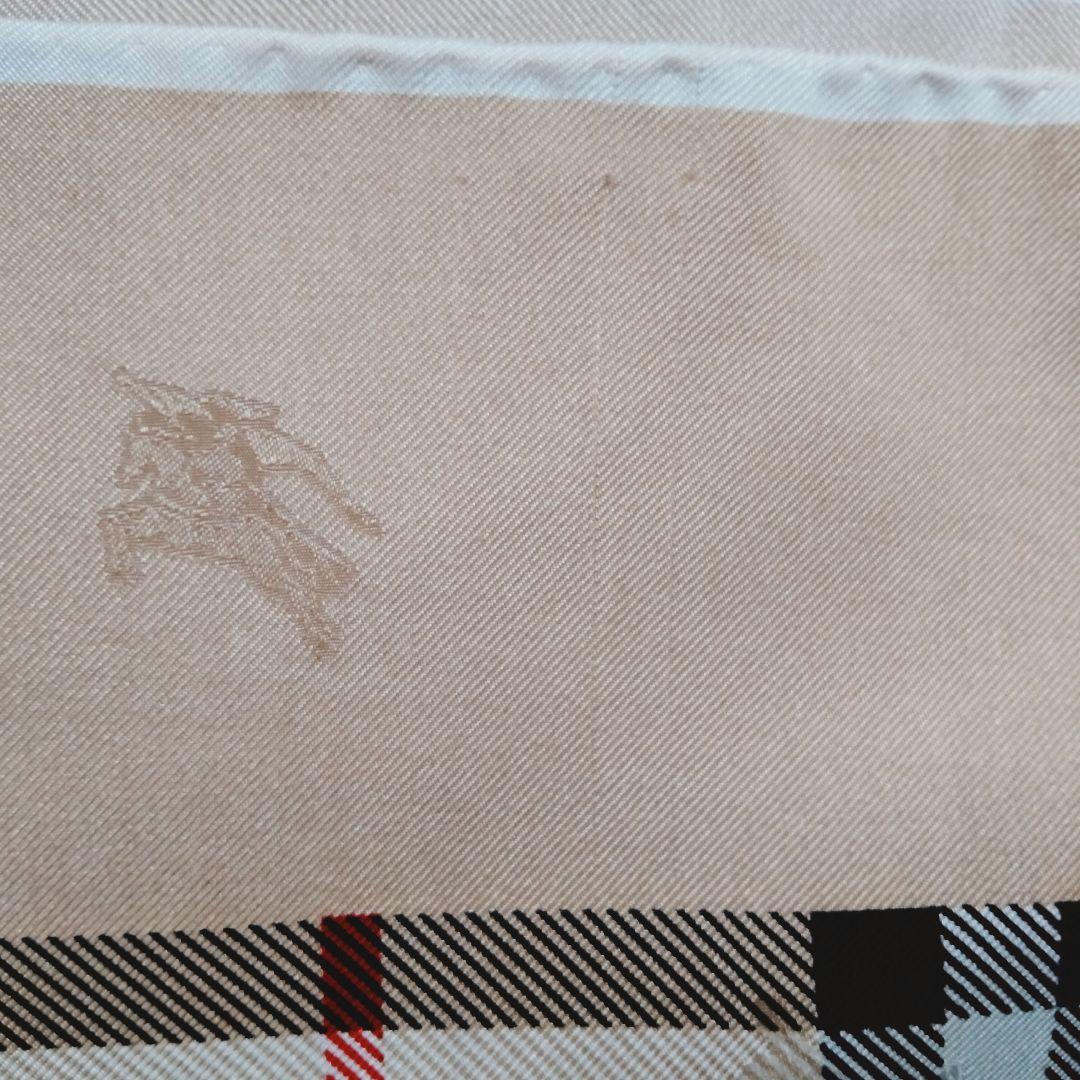 希少 美品✨️ バーバリー 大判スカーフ ノバチェック シャドーホース シルク