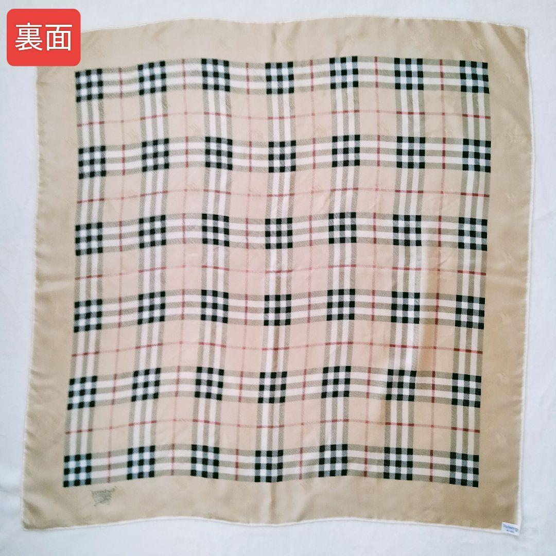 希少 美品✨️ バーバリー 大判スカーフ ノバチェック シャドーホース シルク
