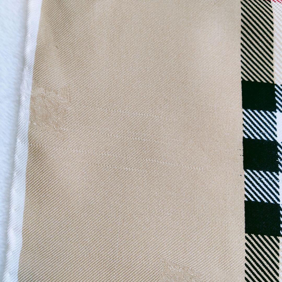 希少 美品✨️ バーバリー 大判スカーフ ノバチェック シャドーホース シルク