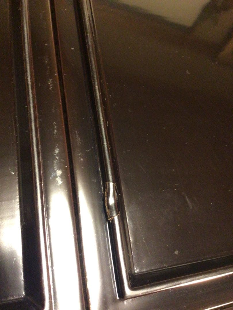 【特別出品】木製輪島塗　沈金　菊に桐紋様　片身代わり台付　５段重