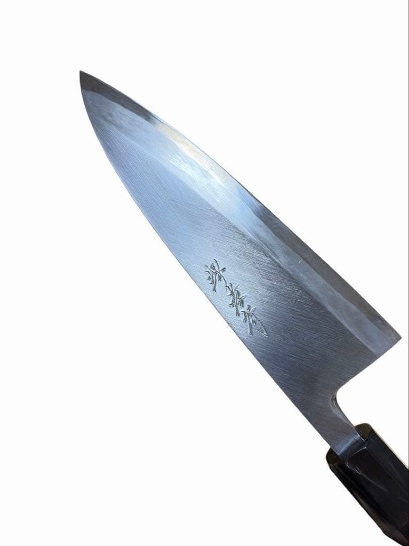 168mm 青二鋼黒檀柄仕様 出刃包丁 堺孝行 印