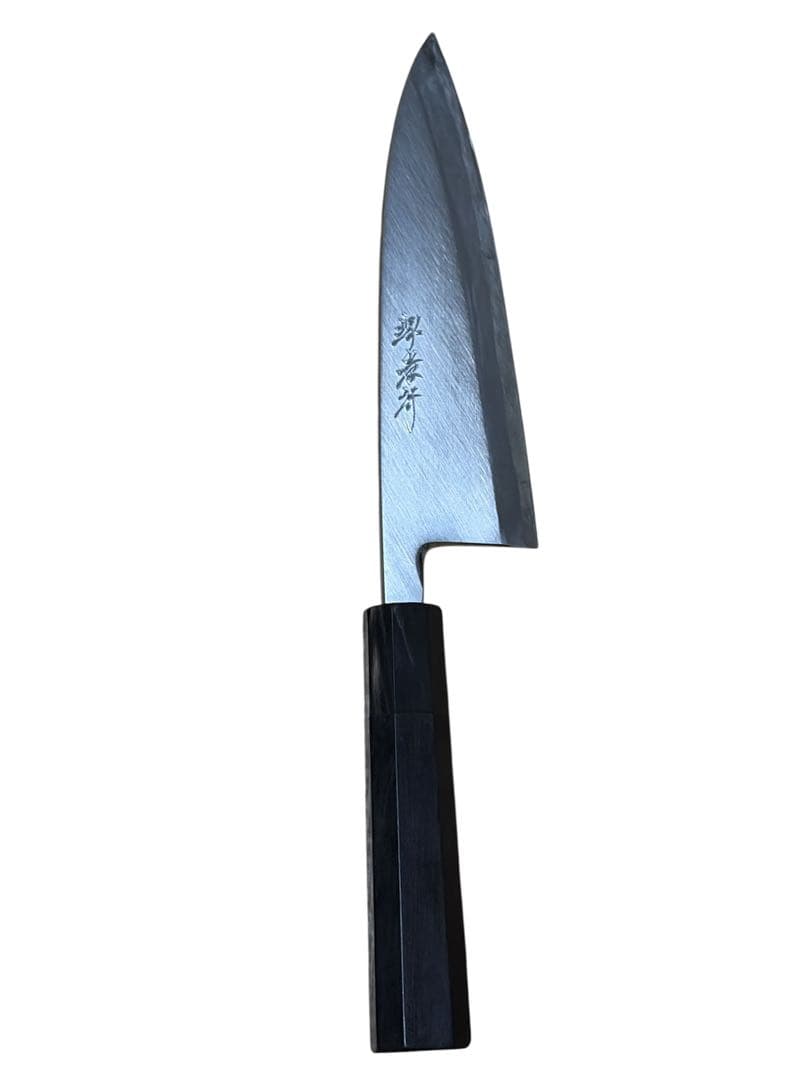 168mm 青二鋼黒檀柄仕様 出刃包丁 堺孝行 印