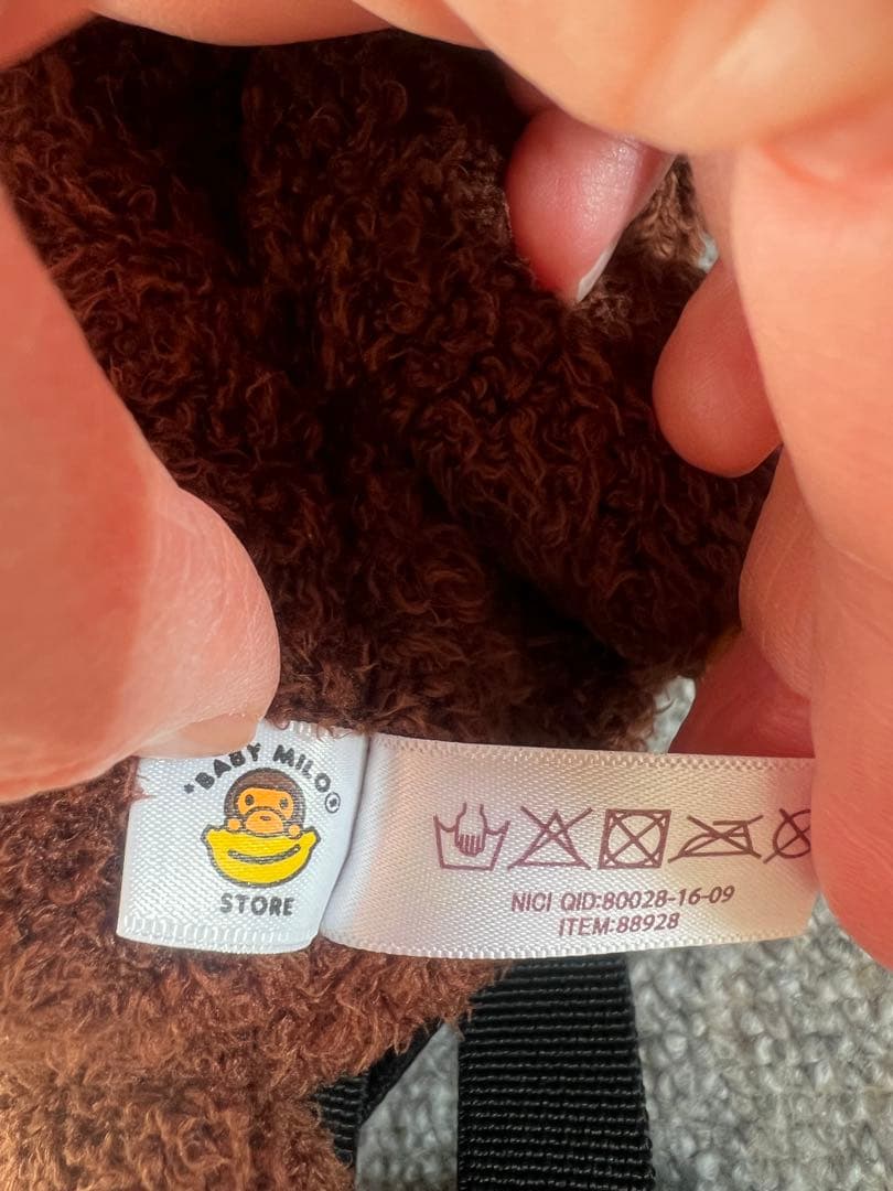 BABY MILO PLUSH BACKPACK BAPE 猿 バックパック