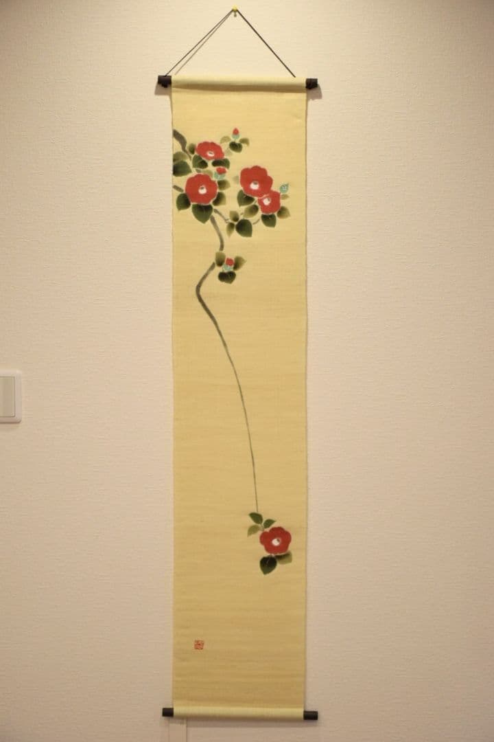 京都洛柿庵　タペストリー　椿