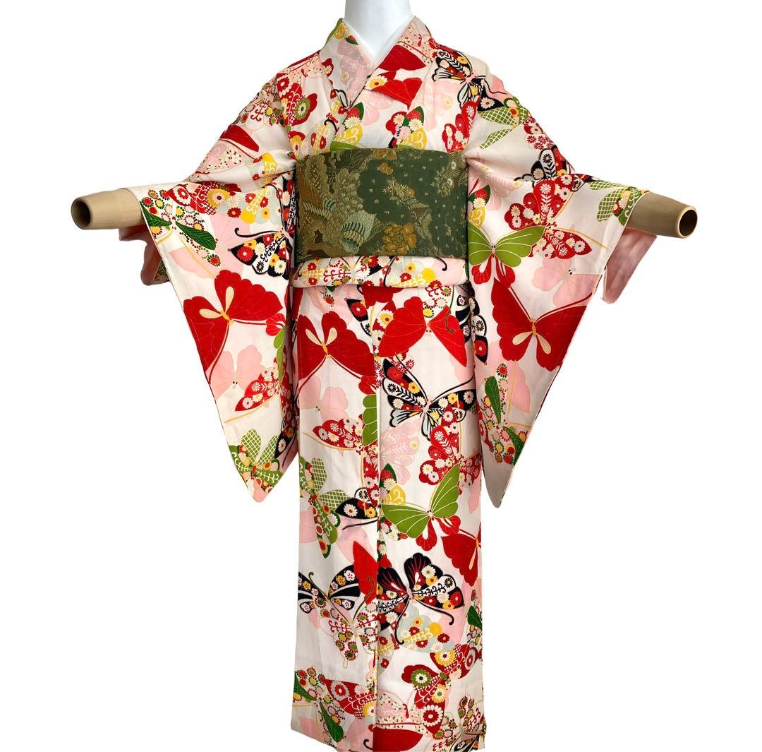 仕付け糸付き　セミアンティーク 女の子　ジュニア　大人　着物　NO6