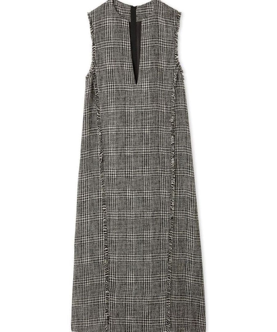 Mila Owen ミラオーウェン リブニットセットレイヤードツイードワンピース