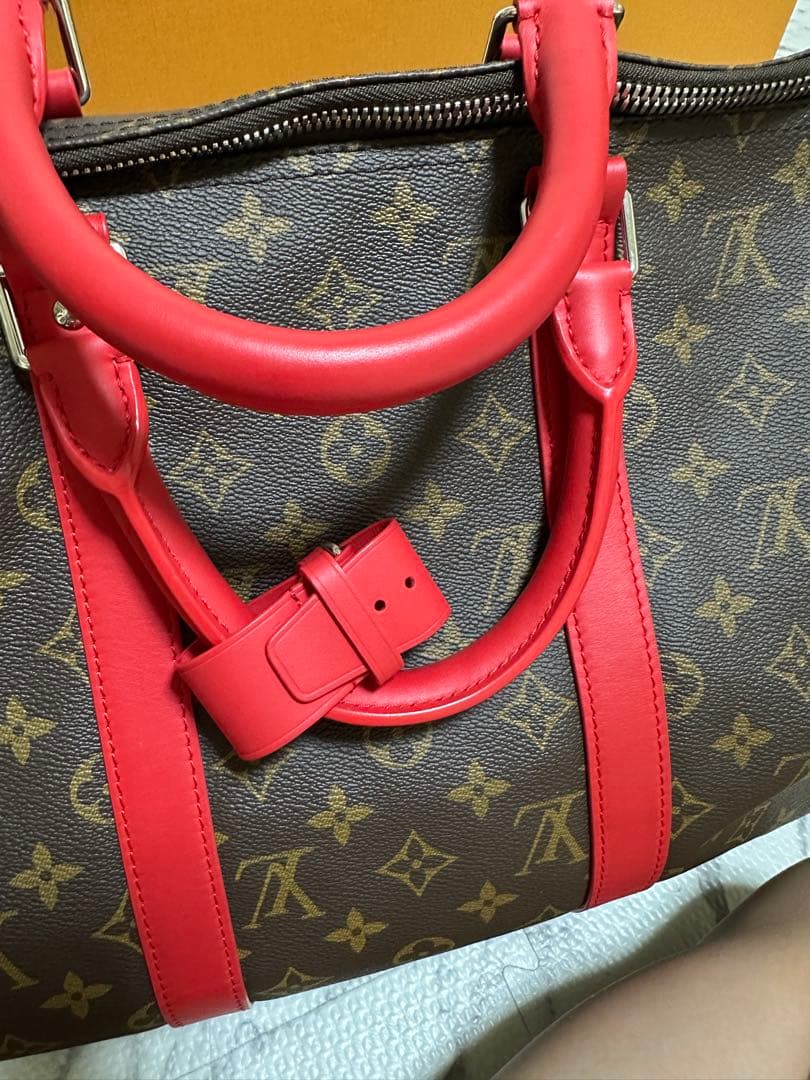 Louis Vuitton ボストンバッグ ブラウン/レッド