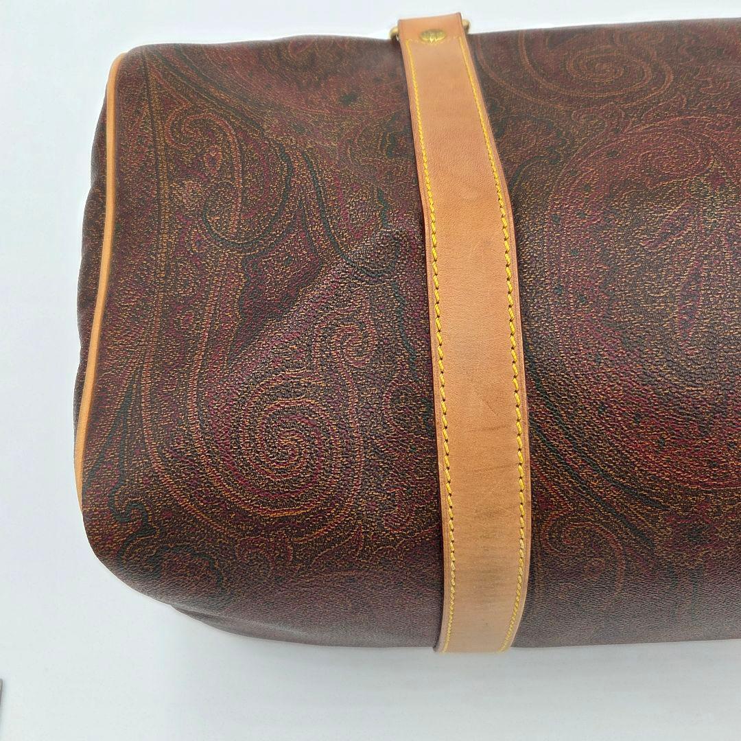 【超美品】ETRO ペイズリー柄 レザーボストンバッグ　希少