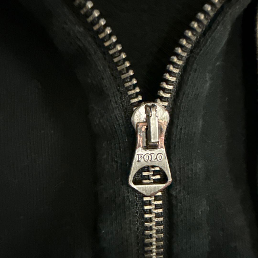 POLO RALPH LAUREN ジップパーカー ブラック 裏ワッフル 裏起毛