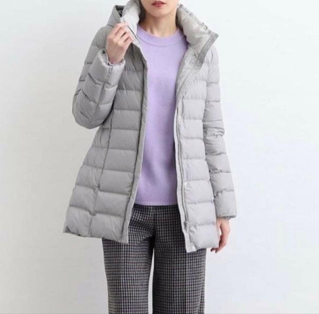 インディヴィ　洗える 撥水2WAYリサイクルミドルダウンコート　40