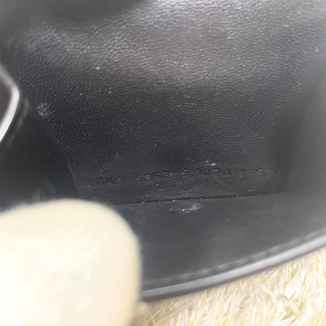 箱 袋付き 極美品 バレンシアガ 三つ折り財布 WALLET1 レザー ブラック