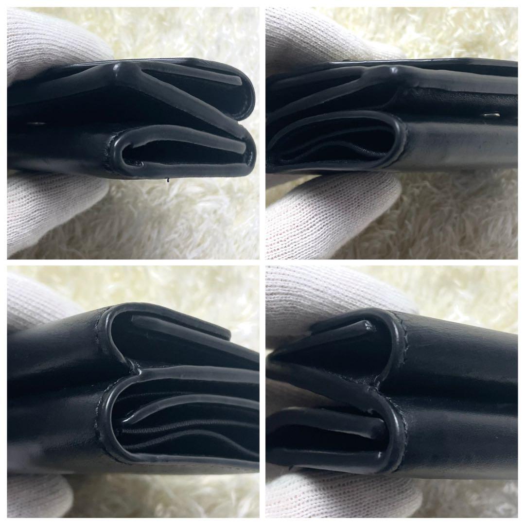 箱 袋付き 極美品 バレンシアガ 三つ折り財布 WALLET1 レザー ブラック