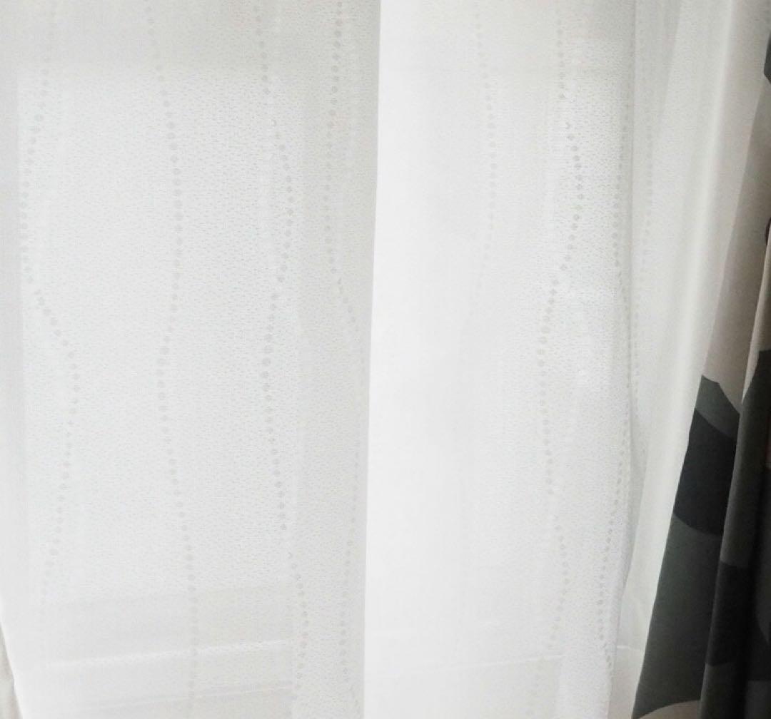 【幅100×丈190×2枚】(レースセット)ブラウン・ドレープカーテン