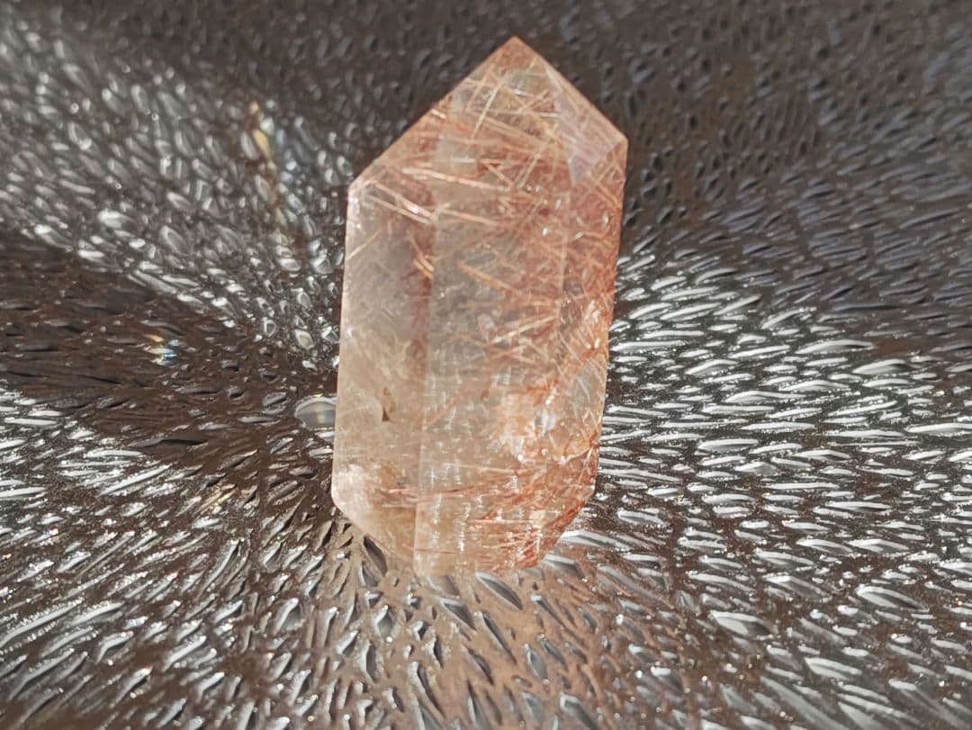 珍品【高品質】ピンクレッド ルチル ポイント