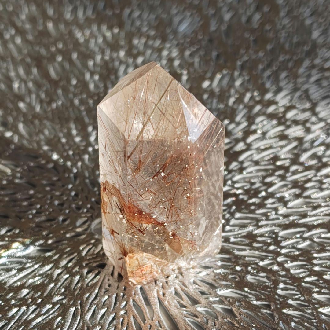 珍品【高品質】ピンクレッド ルチル ポイント