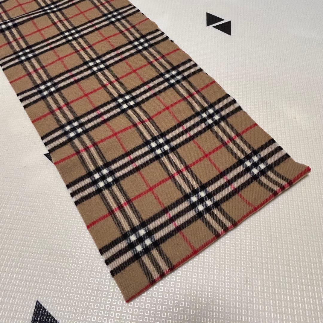 美品 Burberrys バーバリー ノバチェック柄 ラムウールマフラー
