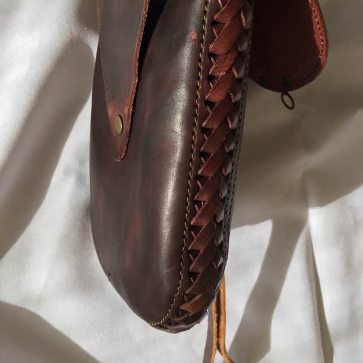 【レア】革製 ウエスタン調 ウエストホルダー