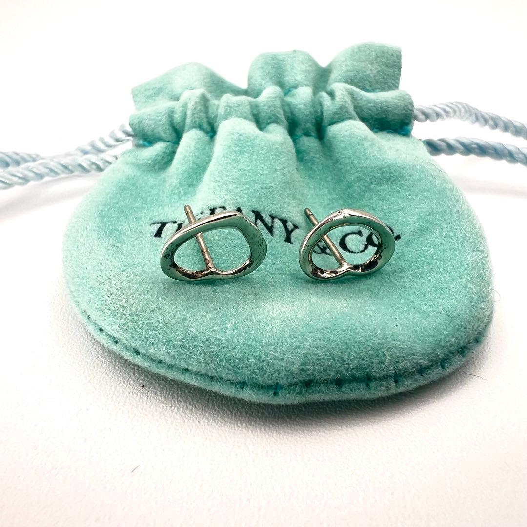 TIFFANY ティファニー オープンハート スタッド ピアス 両耳用