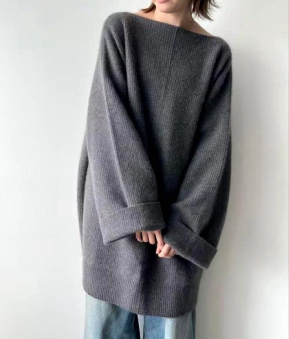 BABYLONE アゼミニワンピース　グレー　ニット