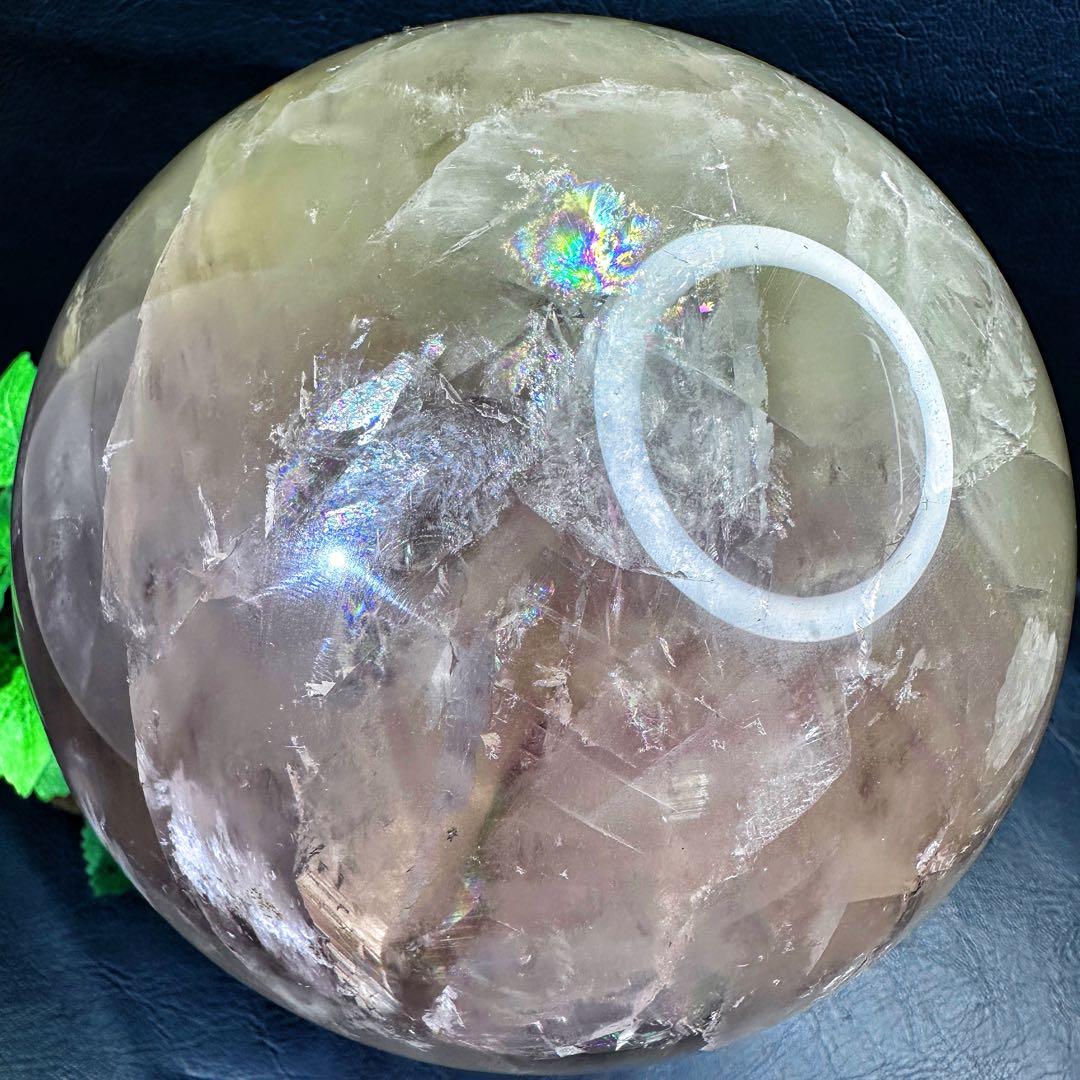別格高級品 ❗️巨大❗️虹☆パイライト イン·フローライト❤︎スフィア 丸玉A1284