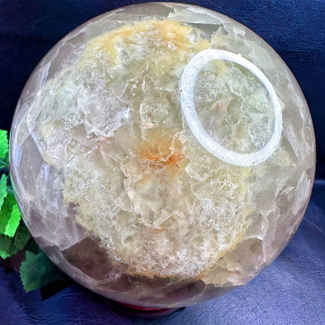 別格高級品 ❗️巨大❗️虹☆パイライト イン·フローライト❤︎スフィア 丸玉A1284