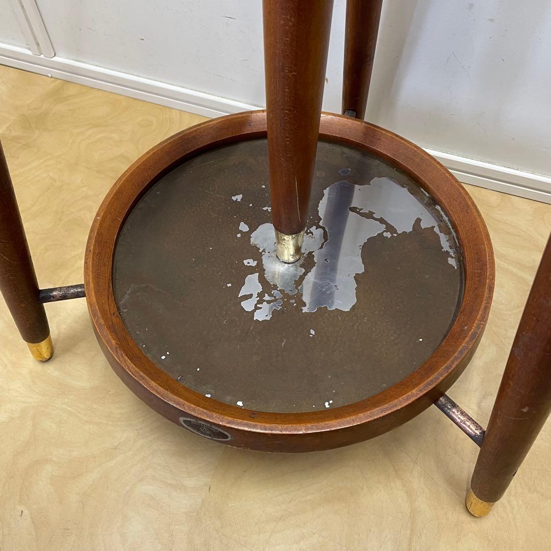 秋田木工 ポールハンガー② 木製コートハンガー 傘立て 洋服掛け ビンテージ