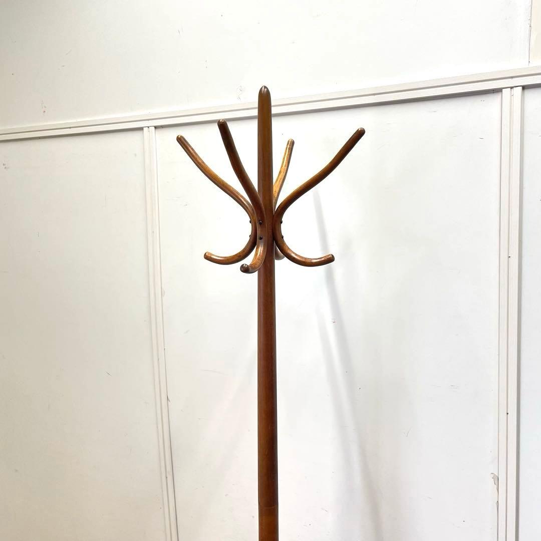 秋田木工 ポールハンガー② 木製コートハンガー 傘立て 洋服掛け ビンテージ