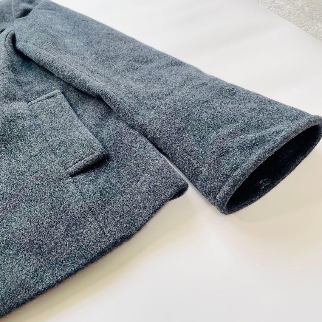 VIVIENNE TAM アンゴラ混 スタンドカラージャケット チャイナ グレー