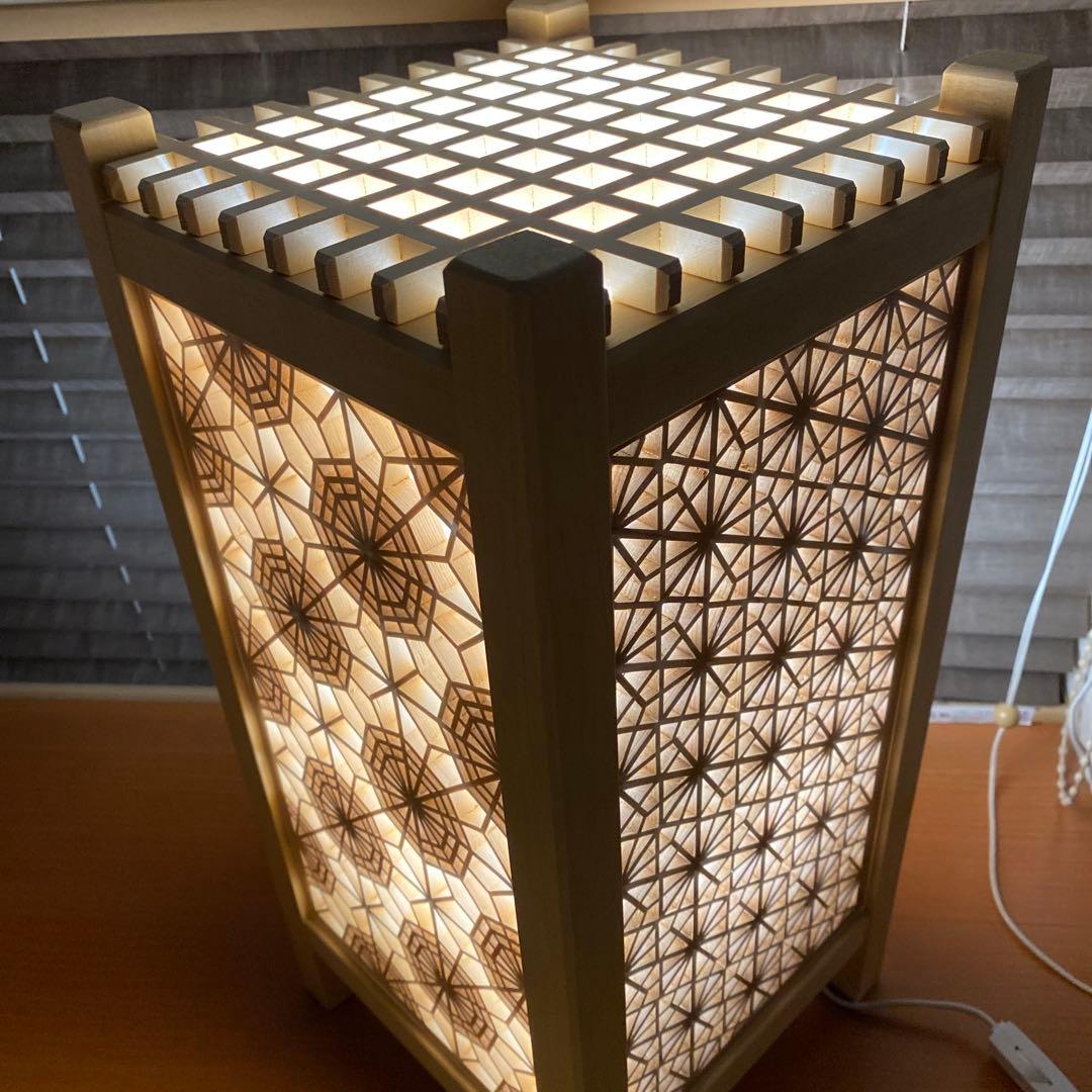 ⑩組子細工　行燈　間接照明