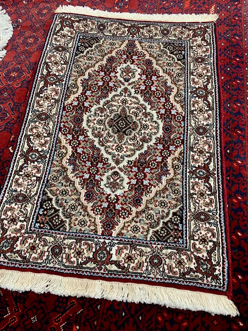 ペルシャウール銀柑ラグ/サイズ:60x90cm…. in22。