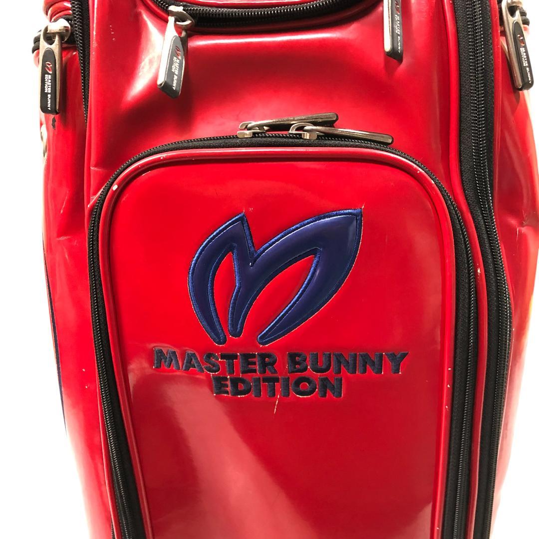マスターバニーエディション フード付き キャディバッグ レッド ロゴ ゴルフ