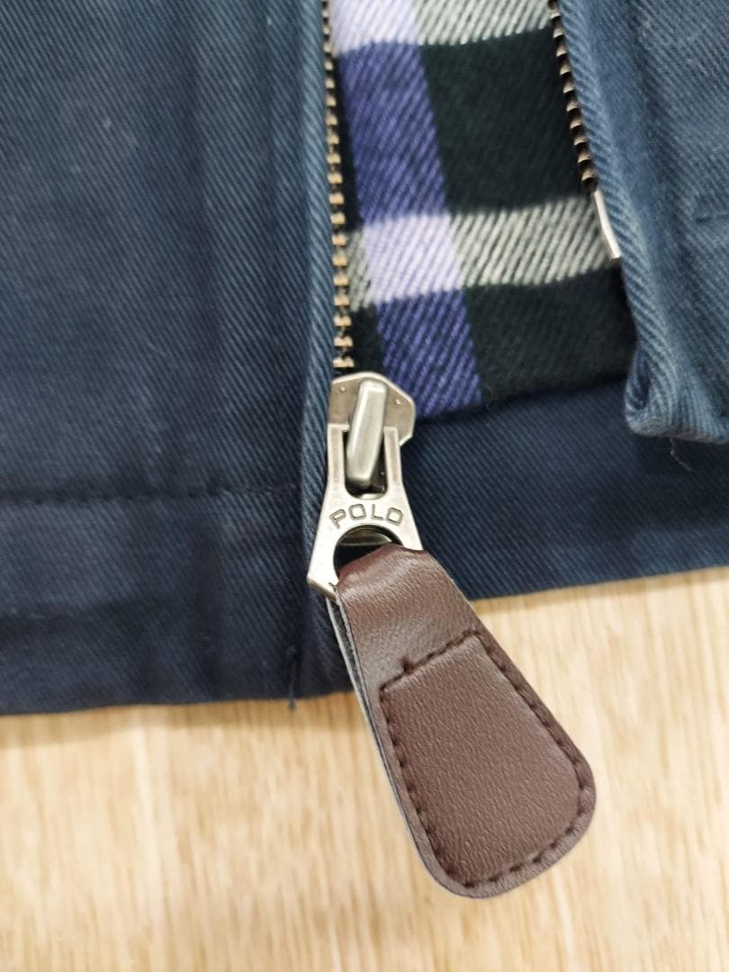 ラルフローレン　ブルゾン　スイングトップ　ネイビー　クリーニング済み 裏チェック
