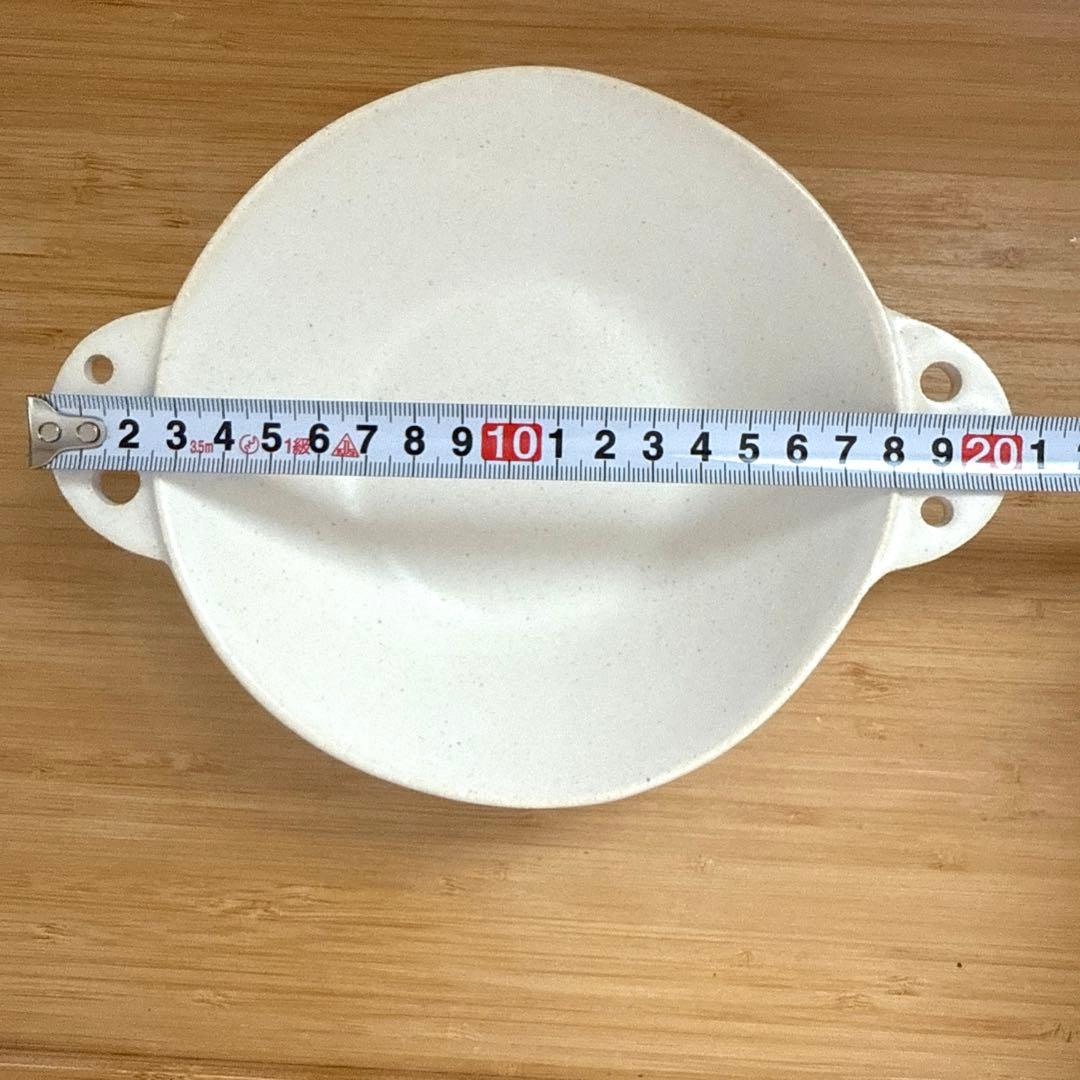 【新品未使用品】　安藤雅信　ギャルリ百草　耐熱白釉手付ボウル　透かし　耐熱皿