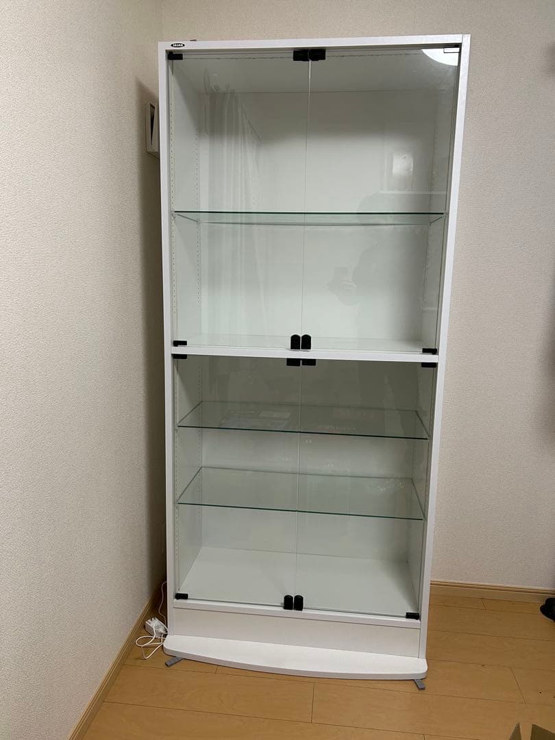 JAJAN コレクションケース　開き戸ワイドハイタイプ　ホワイト