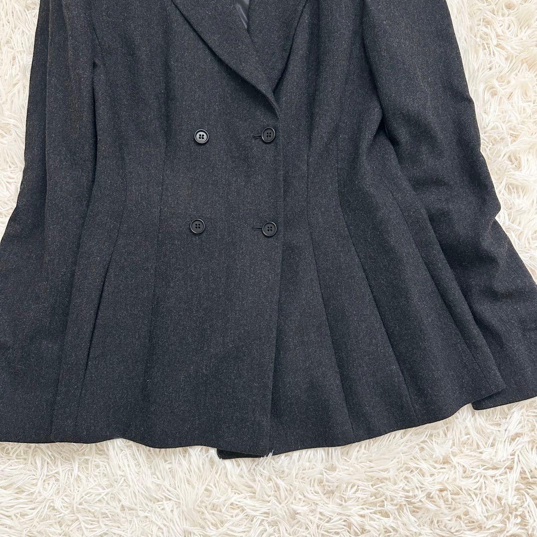 美品✨アルマーニコレツォーニ　カシミヤ混　大きいサイズ パンツスーツ　黒系