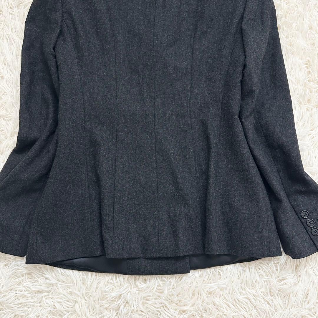 美品✨アルマーニコレツォーニ　カシミヤ混　大きいサイズ パンツスーツ　黒系