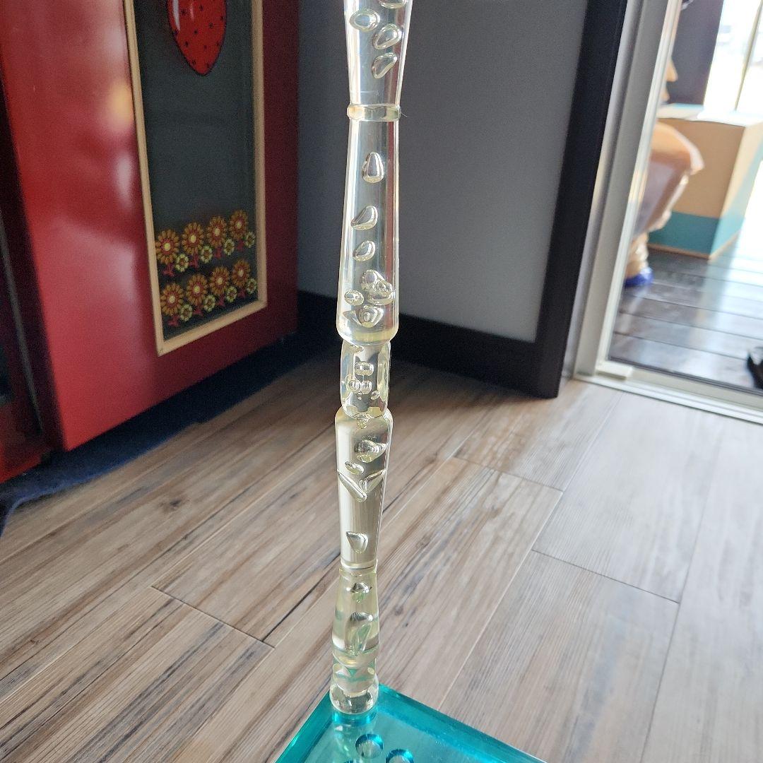 昭和レトロトロポップ ☆キッチンワゴン収納棚 収納ラック 　クリアブルー