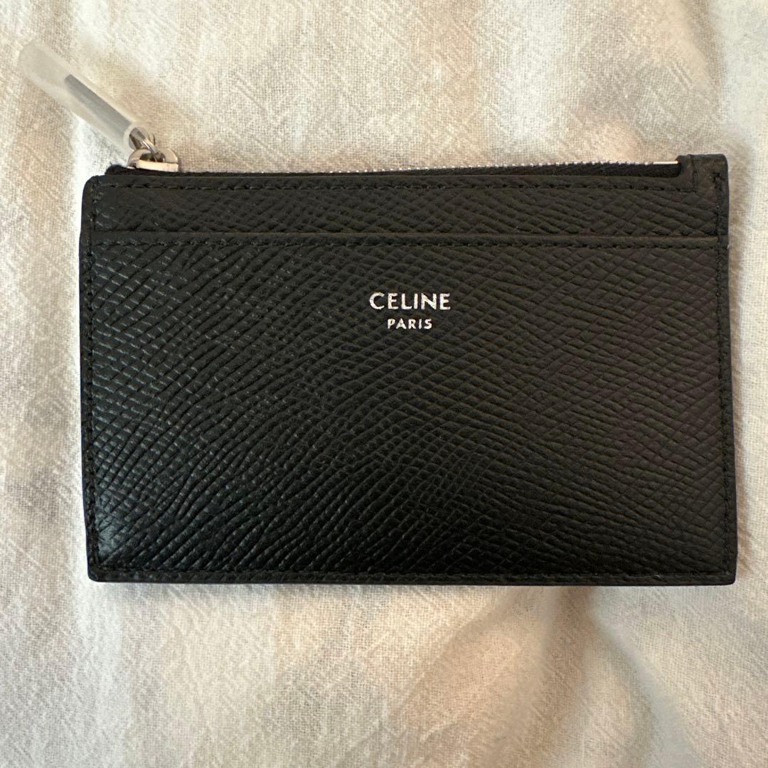 CELINE ブラックレザー カードケース　財布