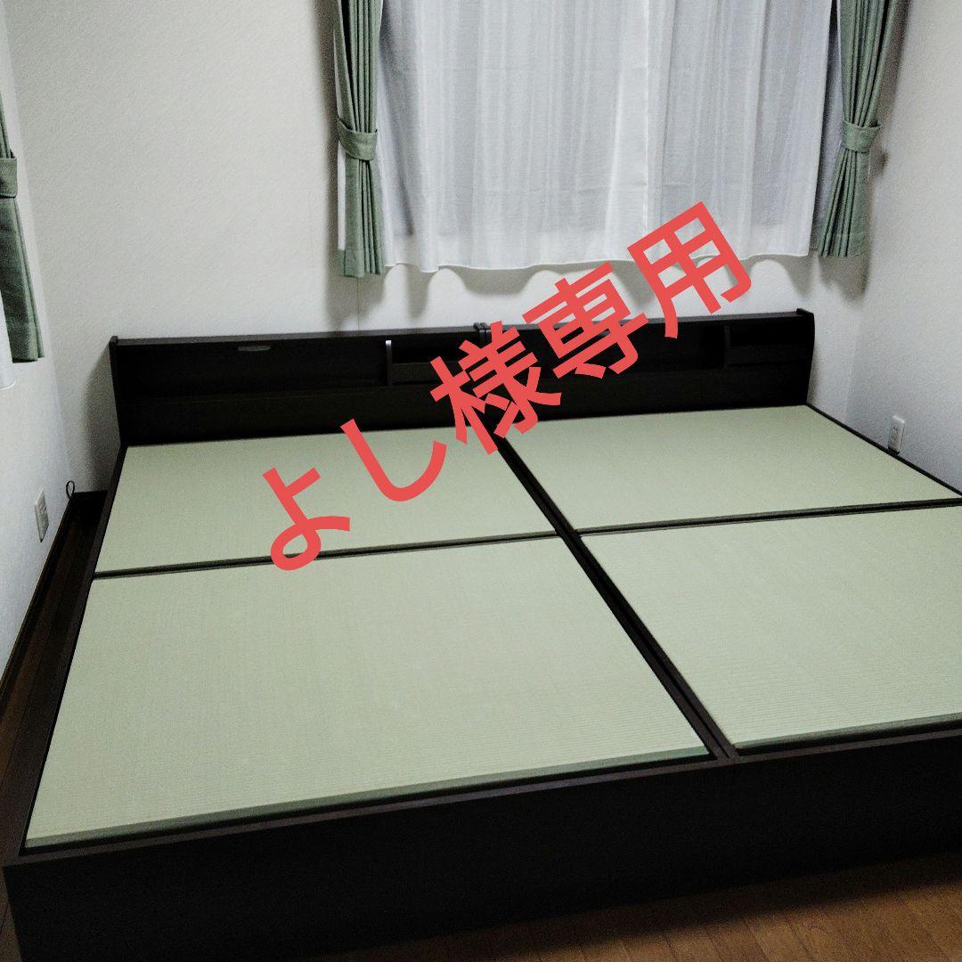 （2）送料込み　セミダブルベッド 収納付きヘッドボード