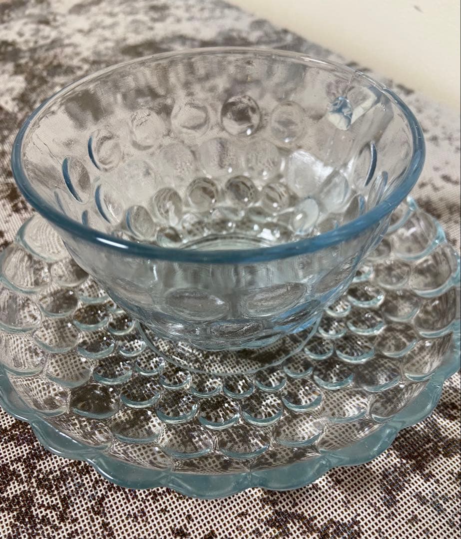 ファイヤーキングバブル サファイア カップ&ソーサー&ディナープレート 3セット