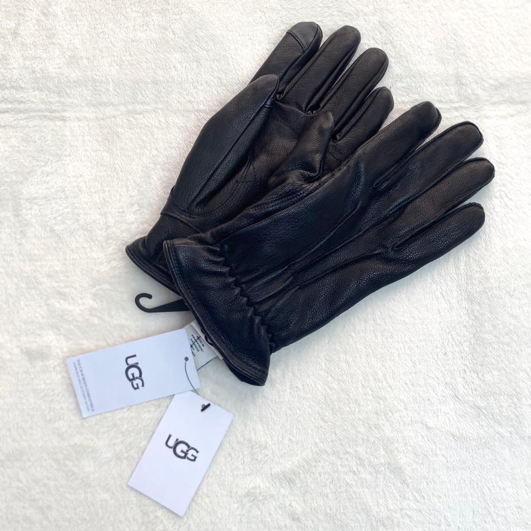 新品未使用　UGG 3 Point Leather Glove ブラック　L