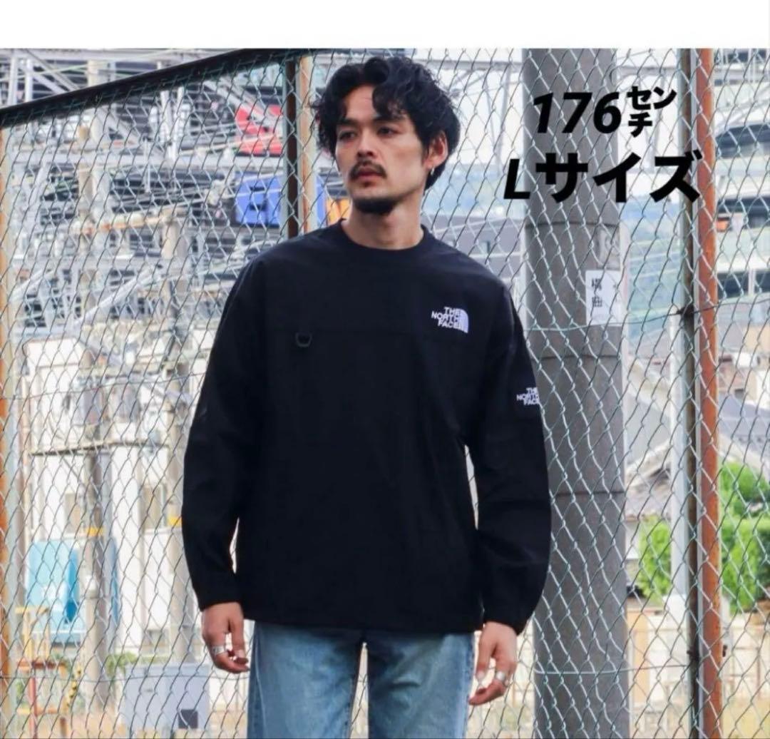 ノースフェイス　韓国限定品　バイカラー 切替ワンポイント クルーネックトップス