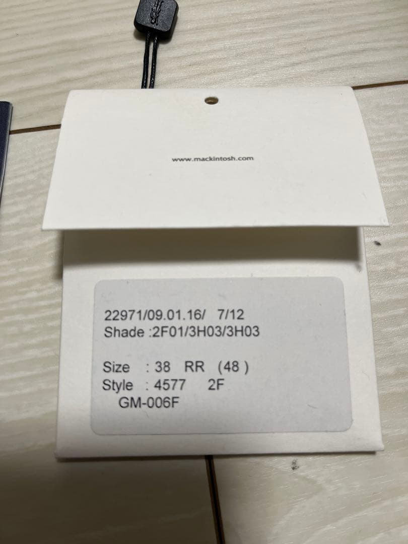 極美品　MACKINTOSH マッキントッシュ GM-006F 白タグ　38