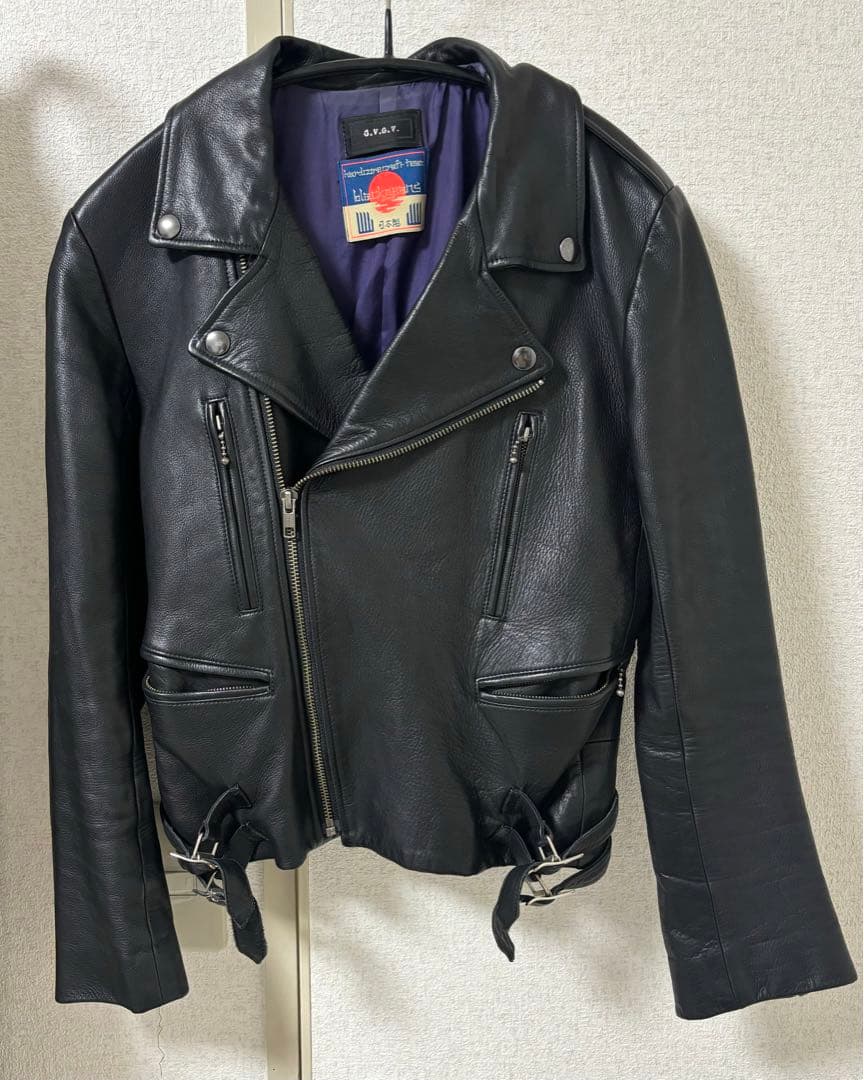 gvgv blackmeans ダブルライダースジャケット