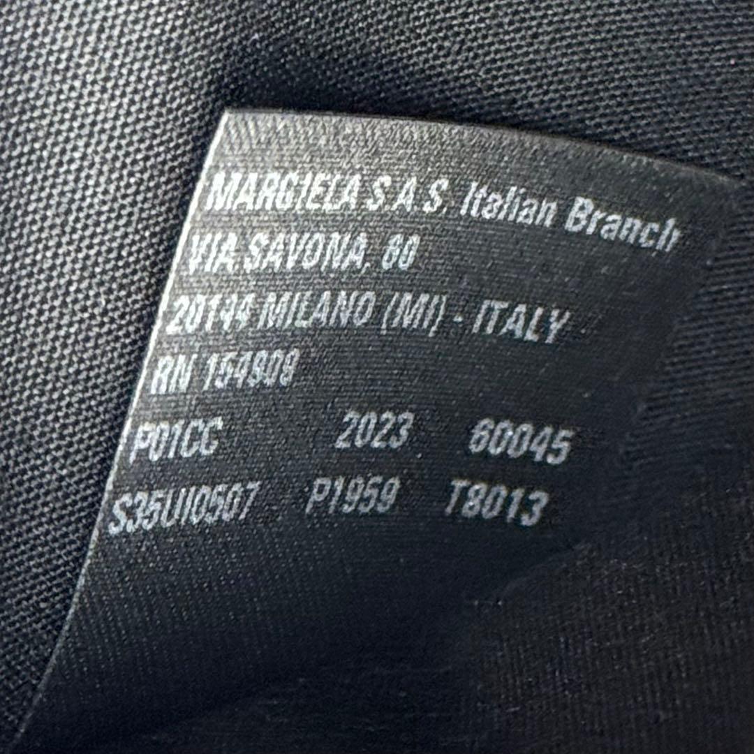 メゾン マルジェラ 4ステッチ 2つ折り財布 ブラックレザー