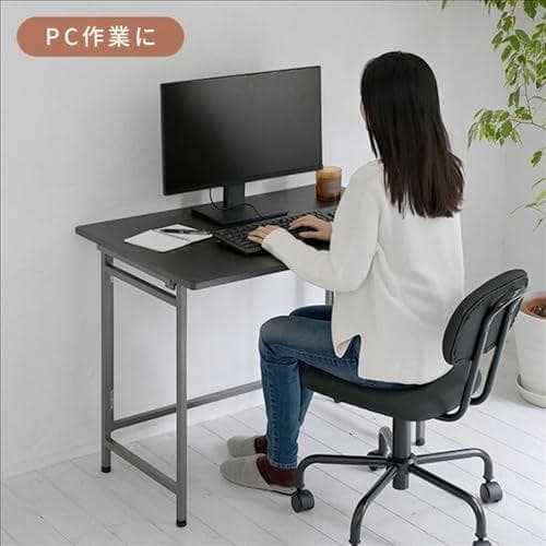 山善(YAMAZEN) デスク 折りたたみ パソコンデスク コンパクト アジャA