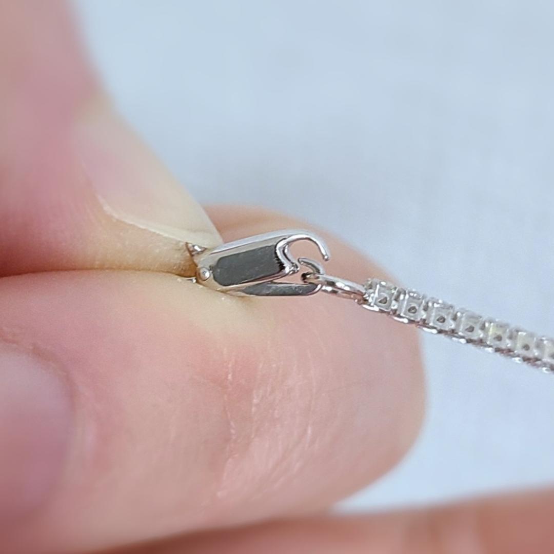 白系 1.6ct　ダイヤモンド K14 WG テニスブレスレット