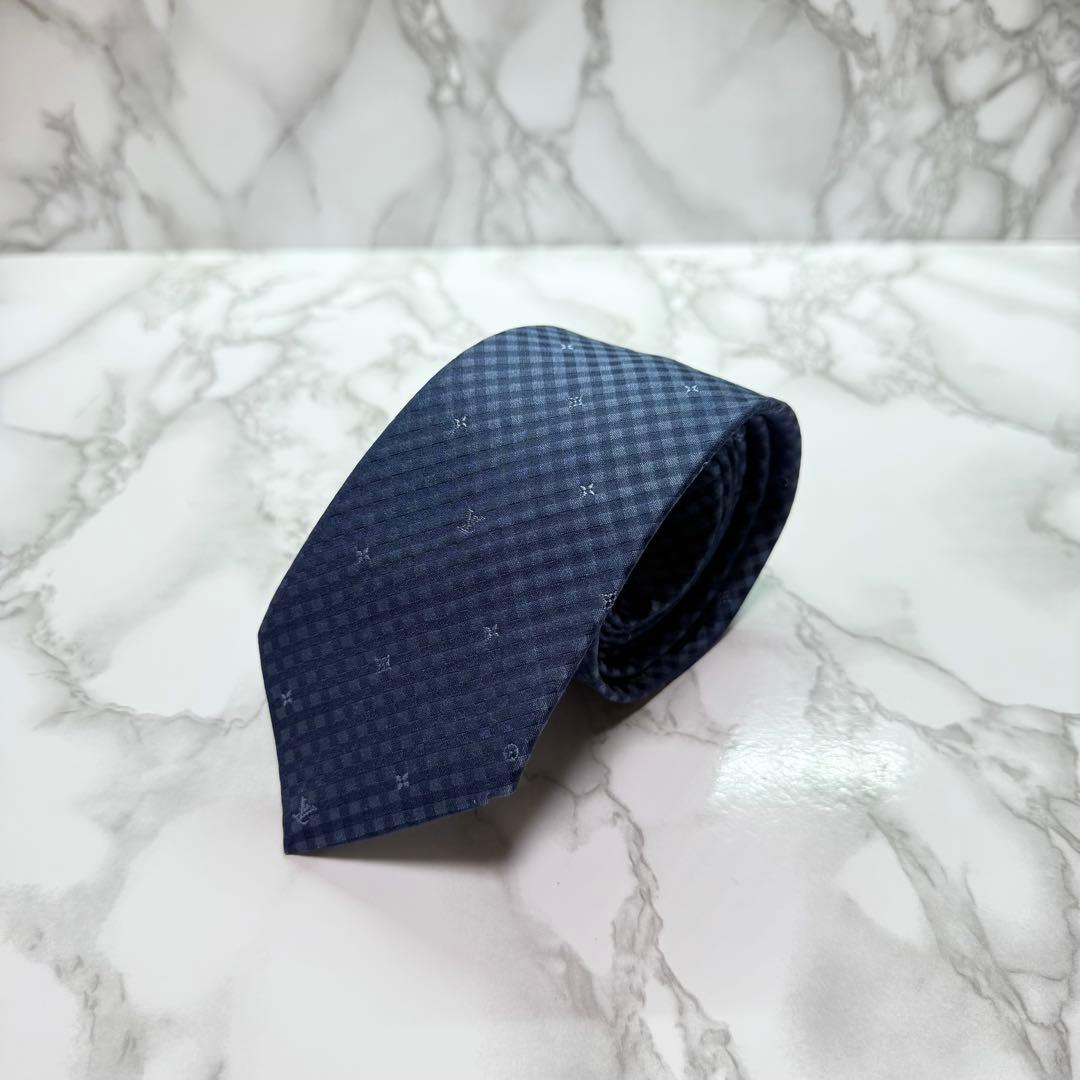 ✨極美品✨ 現行 LOUIS VUITTON ネクタイ シルク49% モノグラム