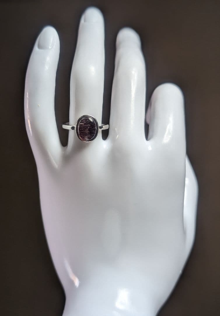 虹入り高品質渋可愛い赤☓黒スーパーセブンリングオーダー品