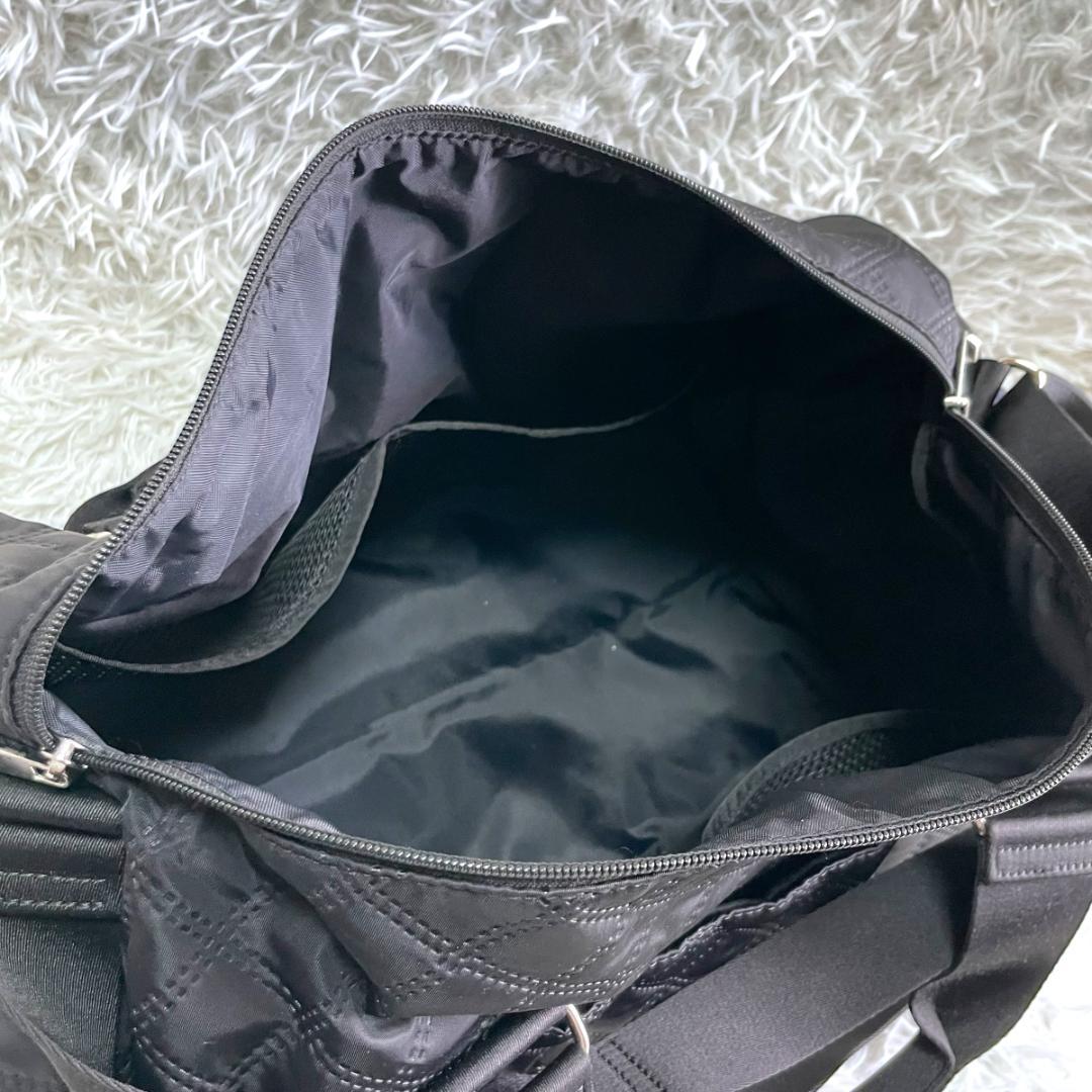 MARY QUANT ピンソニックキルトデイジー ボストンバッグ 2way 黒